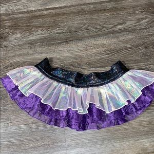 Discocheekz mini holographic purple skirt